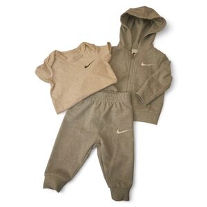 Nike Kids Tan Hoodie and Joggers Set